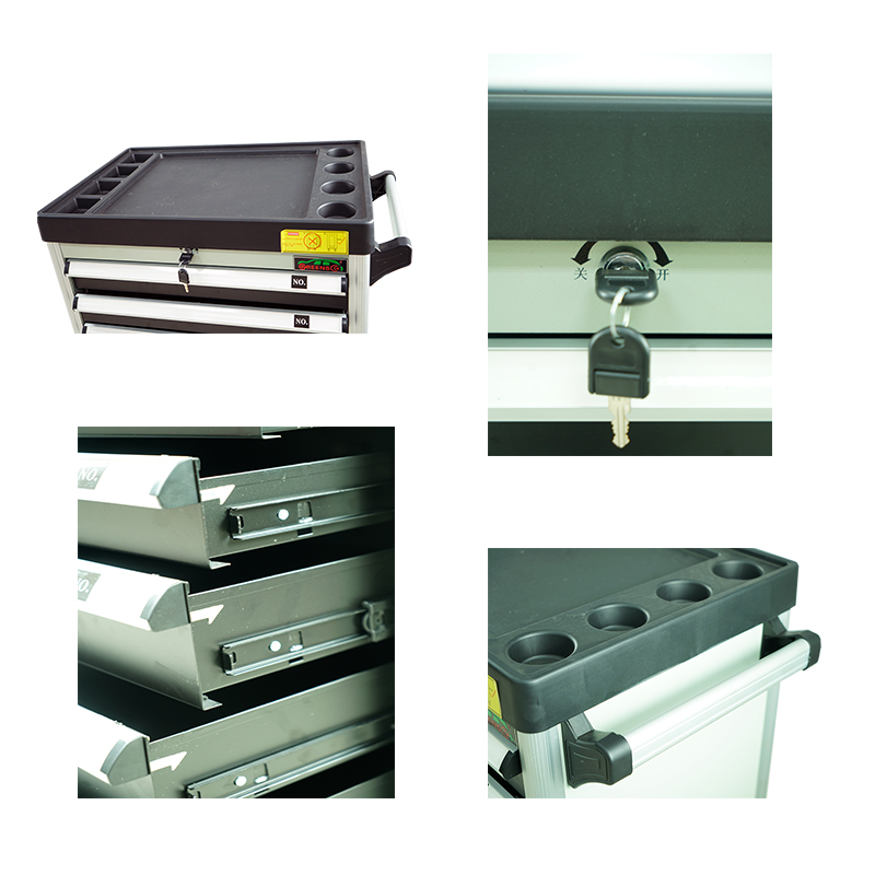 3-Drawer Gray Tool Storage Cab - Auto Repair Shop Warranty 评论和价格