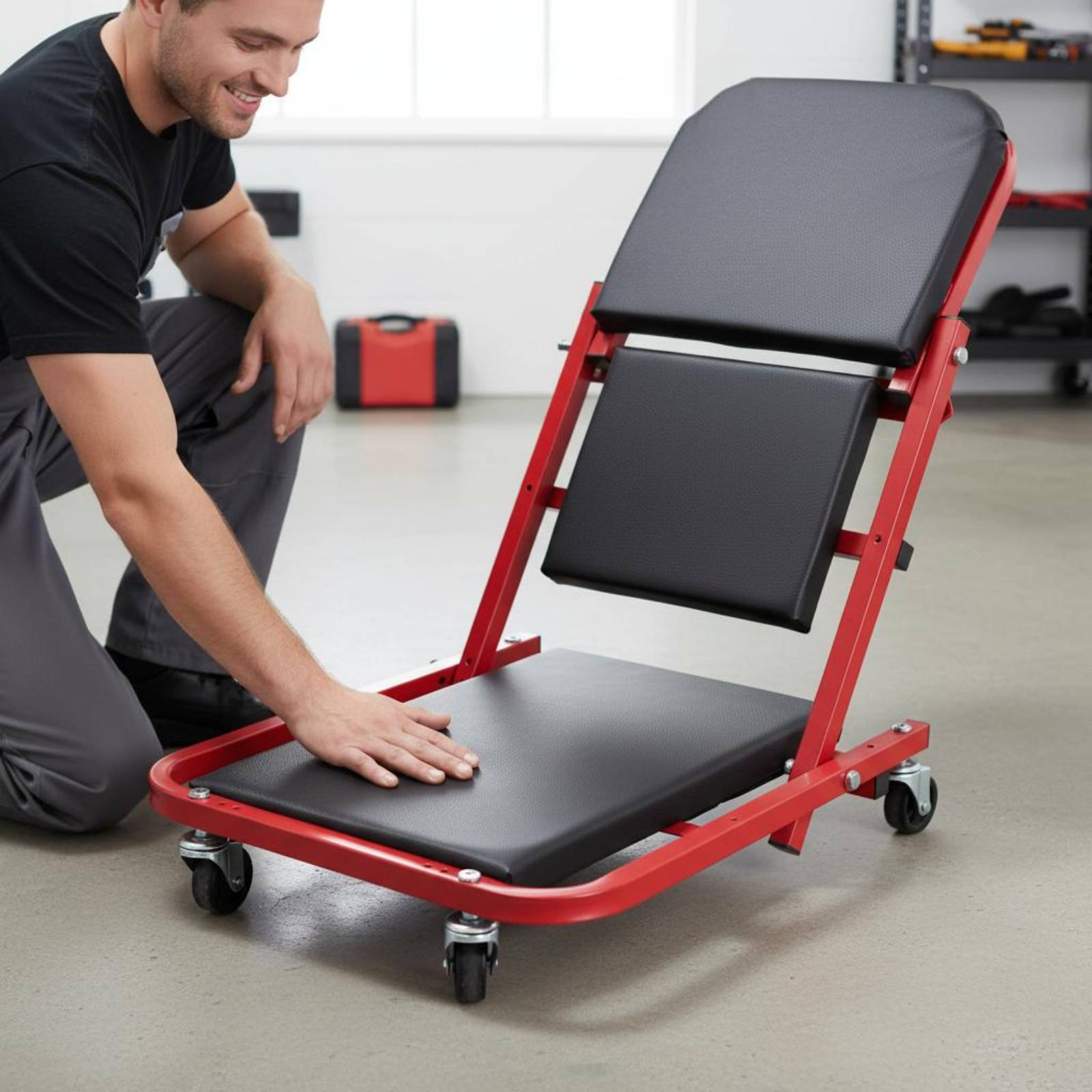 Folding Creeper Seat Thick Pad - Garage Creeper Roller 评论和价格