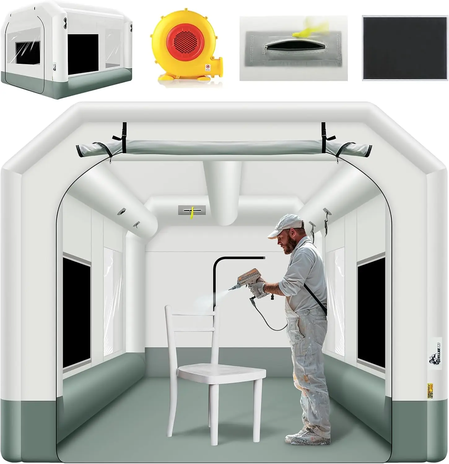 13x10x8Ft Inflatable Paint Boo - Inflatable Paint Booth 评论和价格